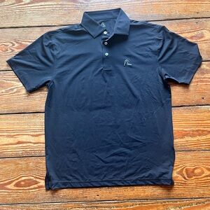 Men’s black rhoback polo medium